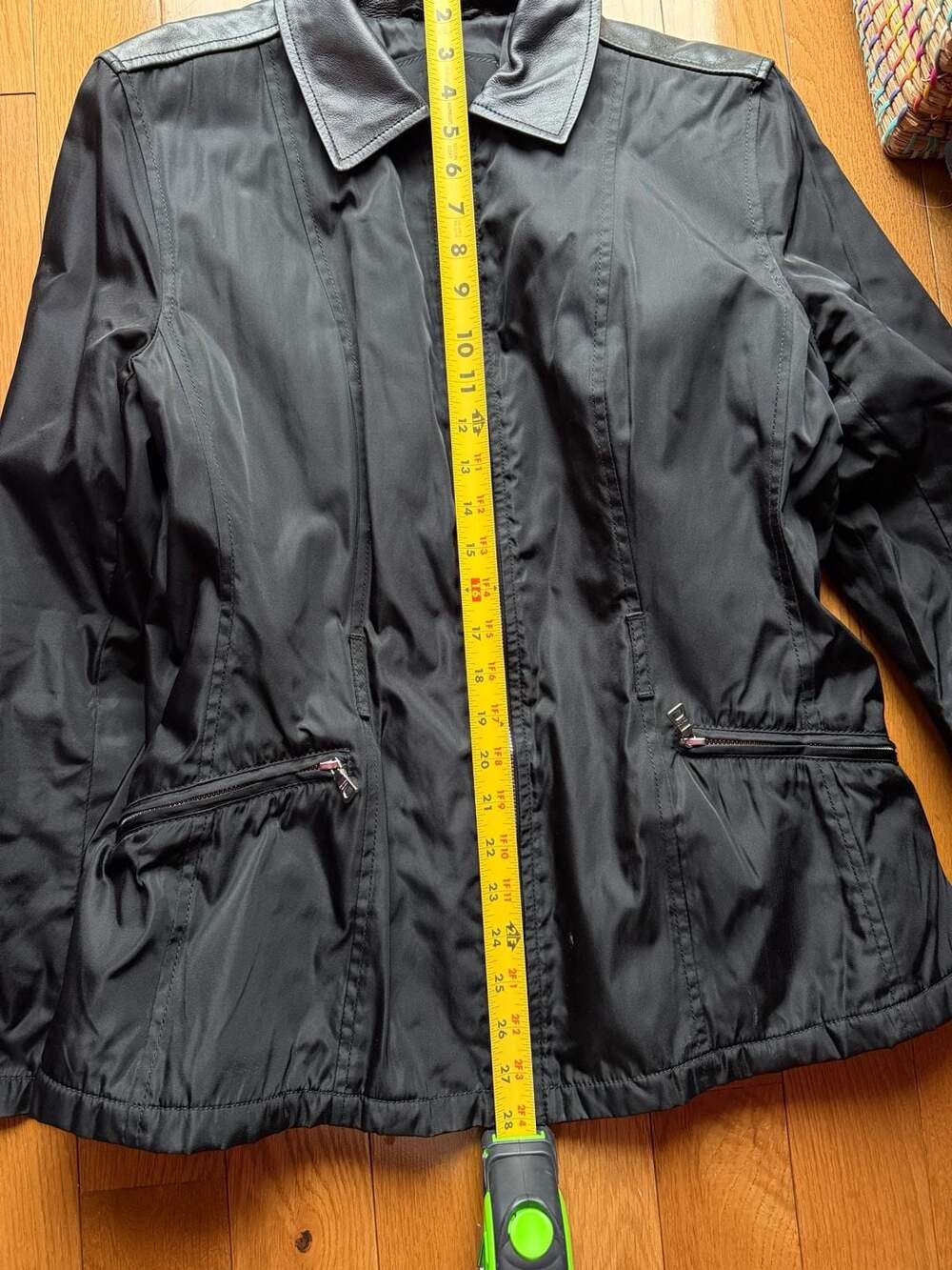 Prada Milano Black Nylon and Leather Jacket Size XL - Picture 6 of 9